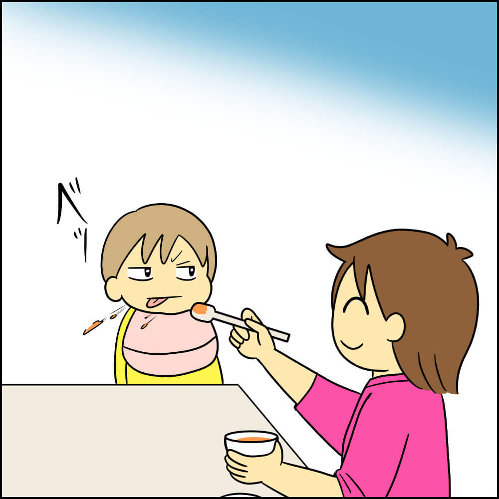 ベッと拒否される離乳食